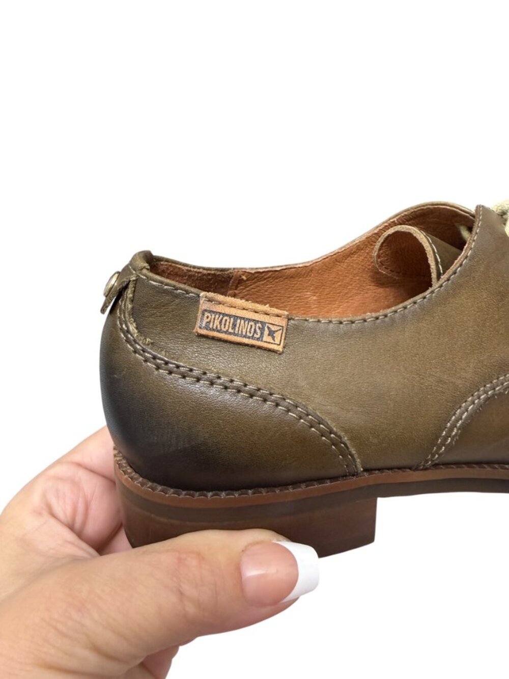 Pikolinos Royal Plain Toe Leather women's Lace up Low heeled Oxfords Size 6.5 - Picture 5 of 11